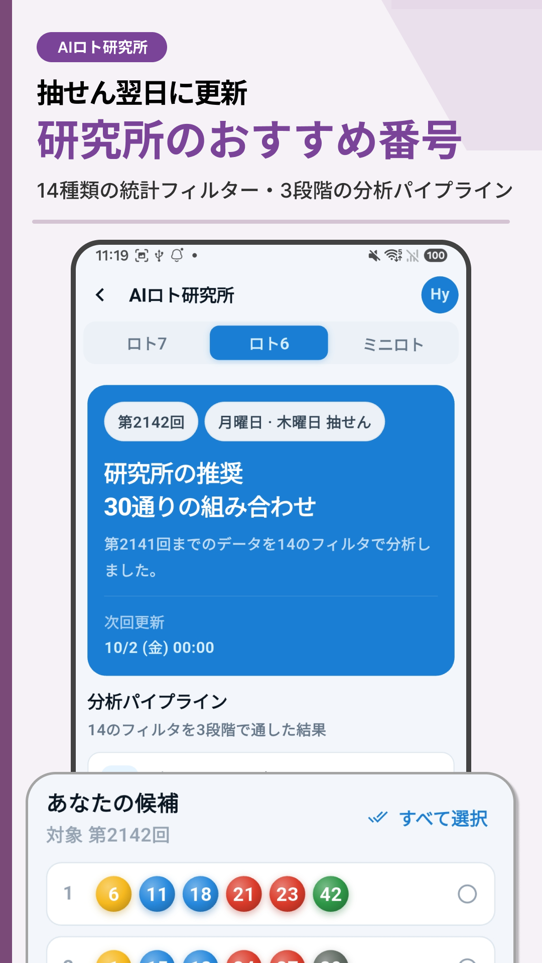 AIロト研究所の参考組み合わせと3段階分析